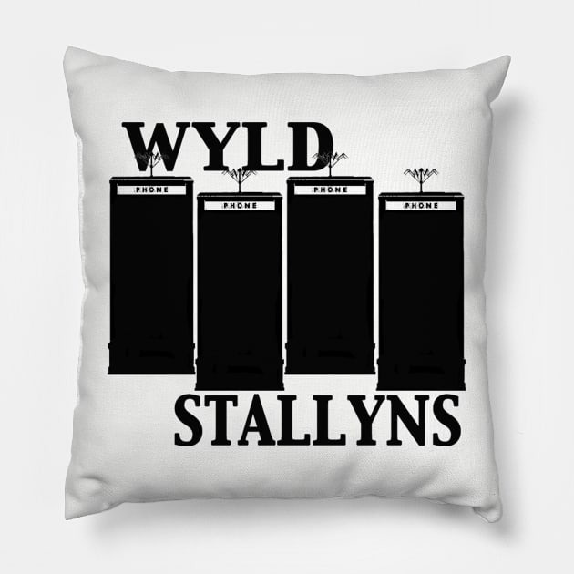 Black Wyld Stallyns Flag Pillow by BeKindandRewind