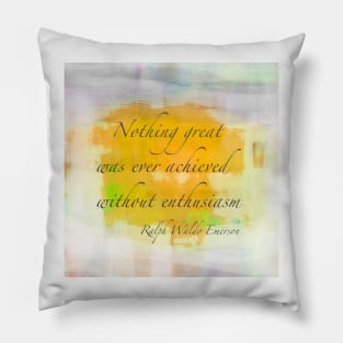 Emerson Motivational Quote Pillow