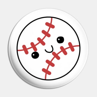 Cutey Face Baseball Pin