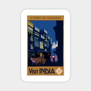 Vintage Travel - Visit India Magnet