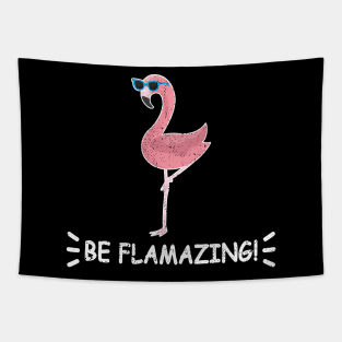 Pink Flamingo Be Flamazing Tapestry