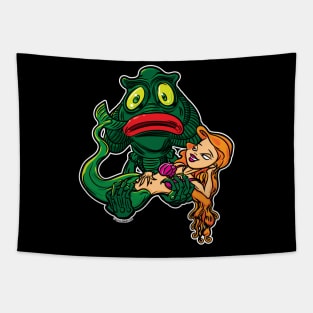 Creature from the Black Lagoon with Little Mermaid Tapestry