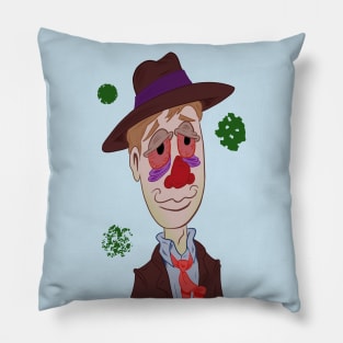 Drunk Cartoon Man Pillow