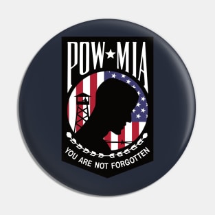 Pow Mia Flag USA prisoner of war you are not forgotten Pin