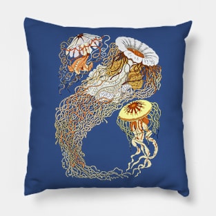 Jellyfish floats Pillow