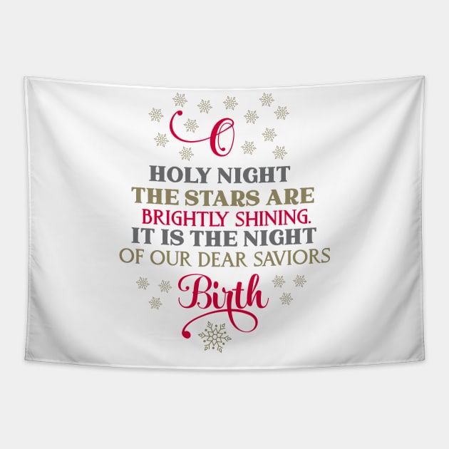 O holly night the stars are brightly shining Tapestry by hippyhappy