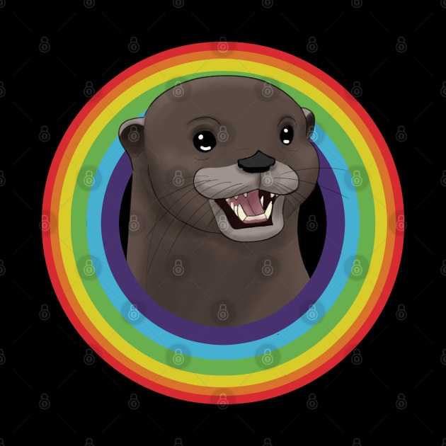 Rainbow Otter by claudiecb