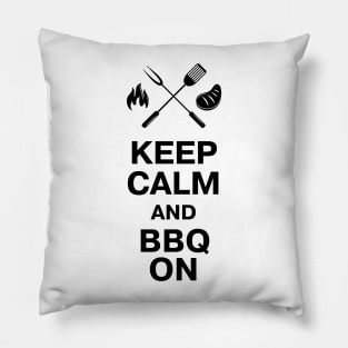 Keep Calm and BBQ ON Pillow