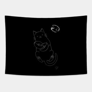 Dark Cat Cancer Tapestry