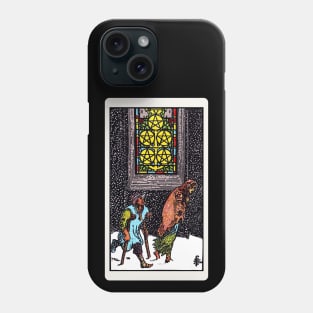 Card #68 - Five Of Pentacles - Rider Waite Smith Tarot Phone Case