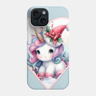 Christmas Unicorn Heart Phone Case