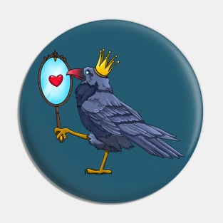 Crows self-confidence Pin