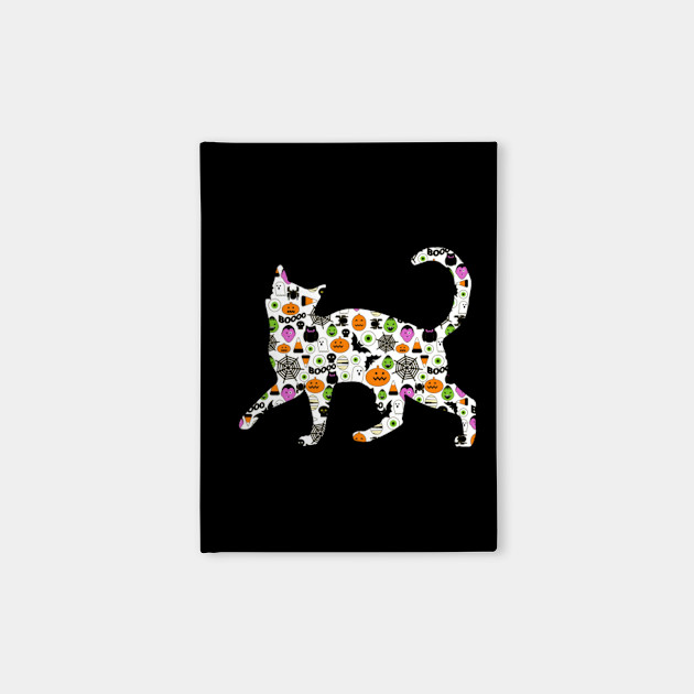 Halloween Cat Boo Pumpkin With Hat Bat Candy Trick Or Treat