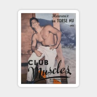 CLUB MUSCLES - Vintage Physique Muscle Male Model Magazine Cover Magnet