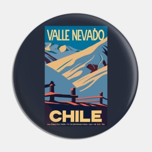 A Vintage Travel Art of Valle Nevado - Chile Pin