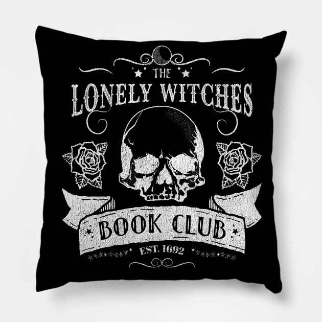 The Lonely Witches Book Club Pillow by NativeGrit