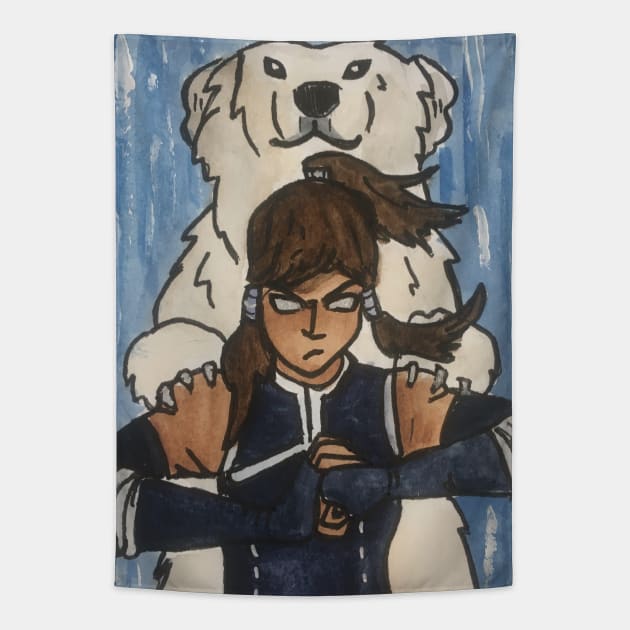 Avatar Korra Watercolour Tapestry by TheDoodlemancer