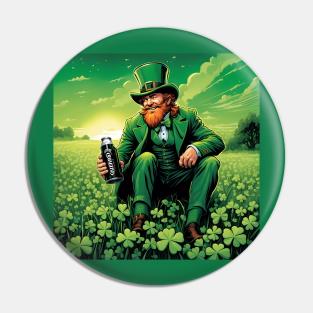 Folk Art Leprechaun Pin