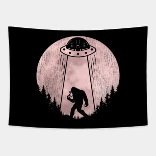 Bigfoot UFo Abduction Alien Tapestry