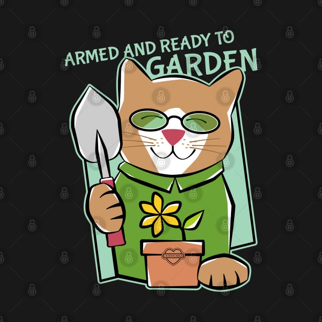 Armed and Ready to Garden Kitten by Sue Cervenka