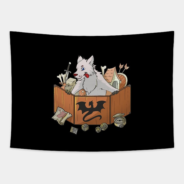 RPG Pen and Paper PnP Dog Roleplaying Dogs Meme DM Gift Idea Tapestry by TellingTales