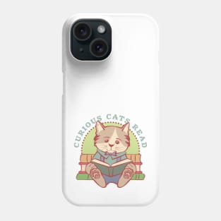 Curious Cats Read Boy Phone Case