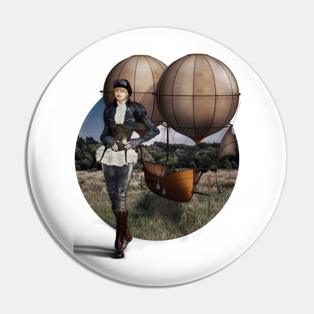 Flight of Fancy (Steampunk) Pin by RoxanneG