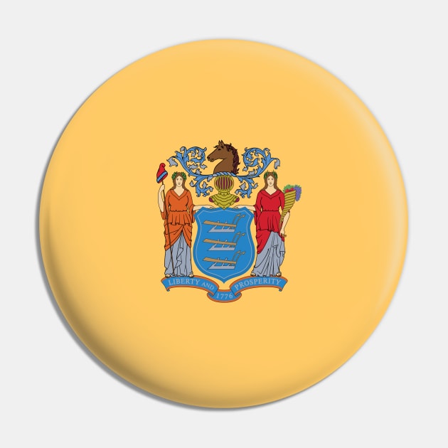 Flag of New Jersey Pin by brigadeiro