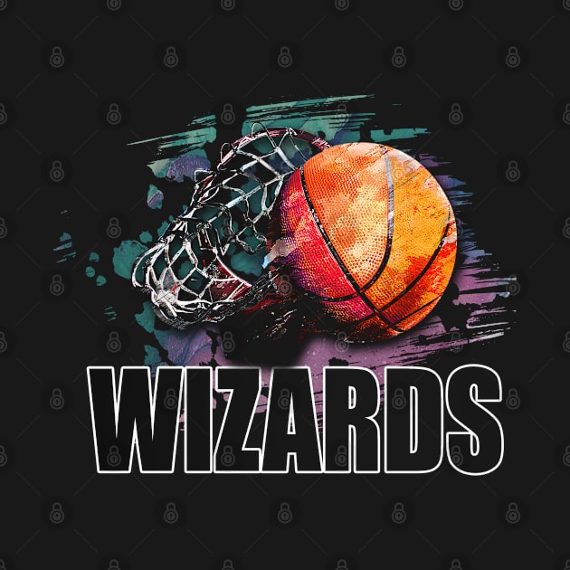 Retro Pattern Wizards Basketball Classic Style by Frozen Jack monster