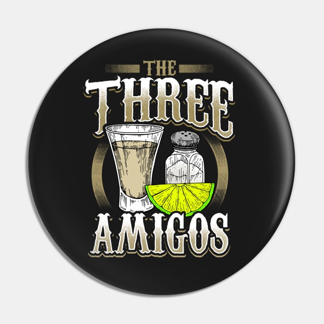 Three Amigos - Tequila Lime Salt Pin by BDAZ