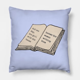 Girl With The Books Pillow