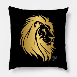 Golden lion Pillow