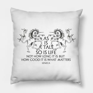 Stoic quote by Seneca Pillow