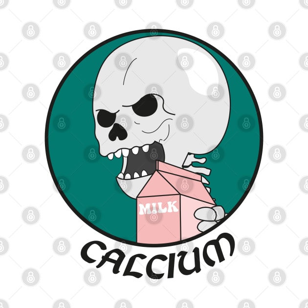 Spooky Calcium Milk Skeleton Halloween by Karlsefni Design