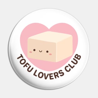 Cute Tofu Lovers Club Pin