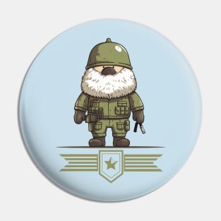Military Gnome Army Style Pin