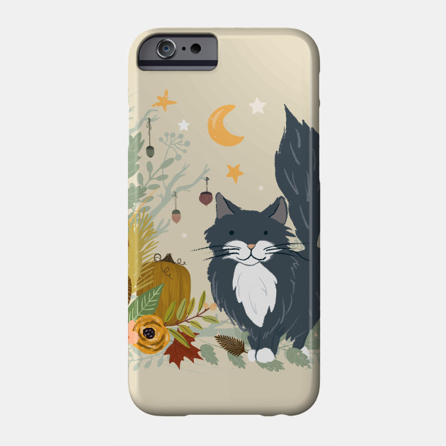 Autumn Garden Moonlit Kitty Cat Cat Phone Case Teepublic