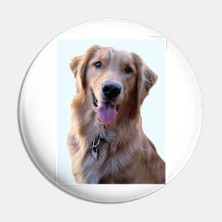 Golden Retriever Dog Portrait Pin