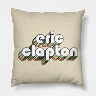 Eric Clapton - Retro Rainbow Letters Pillow