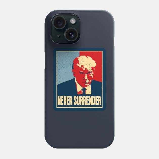 Trump never surrender, trump Mugshot Phone Case by Endangered Animals