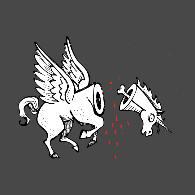 Beheaded unicorn vector illustration by bernardojbp