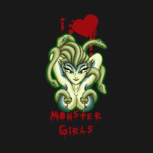 I Heart Monster Girls Medusa T-Shirt