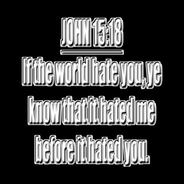 Bible Verse John 15:18 (KJV) by Holy Bible Verses