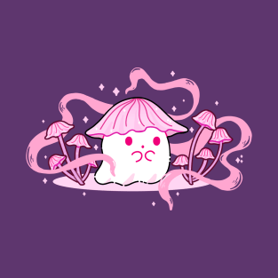 A Ghost in a pink mushroom hat T-Shirt