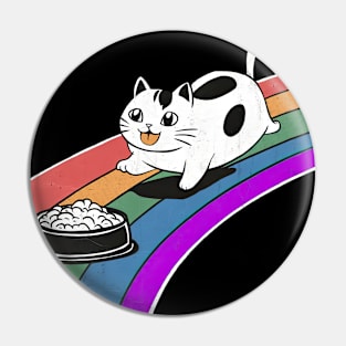 Cat's rainbow trip Pin