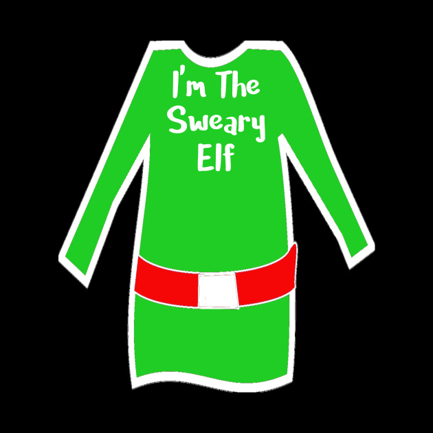 Matching Christmas Shirts Sweary Elf by StacysCellar