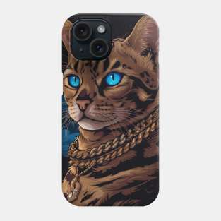 Bengal cat In Paris Phone Case