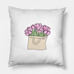 Flowers in Tote Bag Pillow