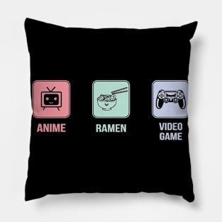 Anime, Ramen, and Video Game Lover Pillow