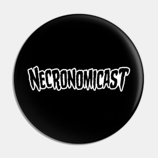 Necronomicast B&W Logo Pin